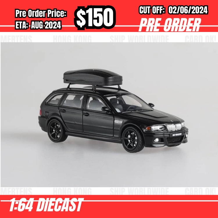 PO-$150 * Stance Hunters * 1:64 M3 CSL E46 Wagon Matt Black [OD26/05]