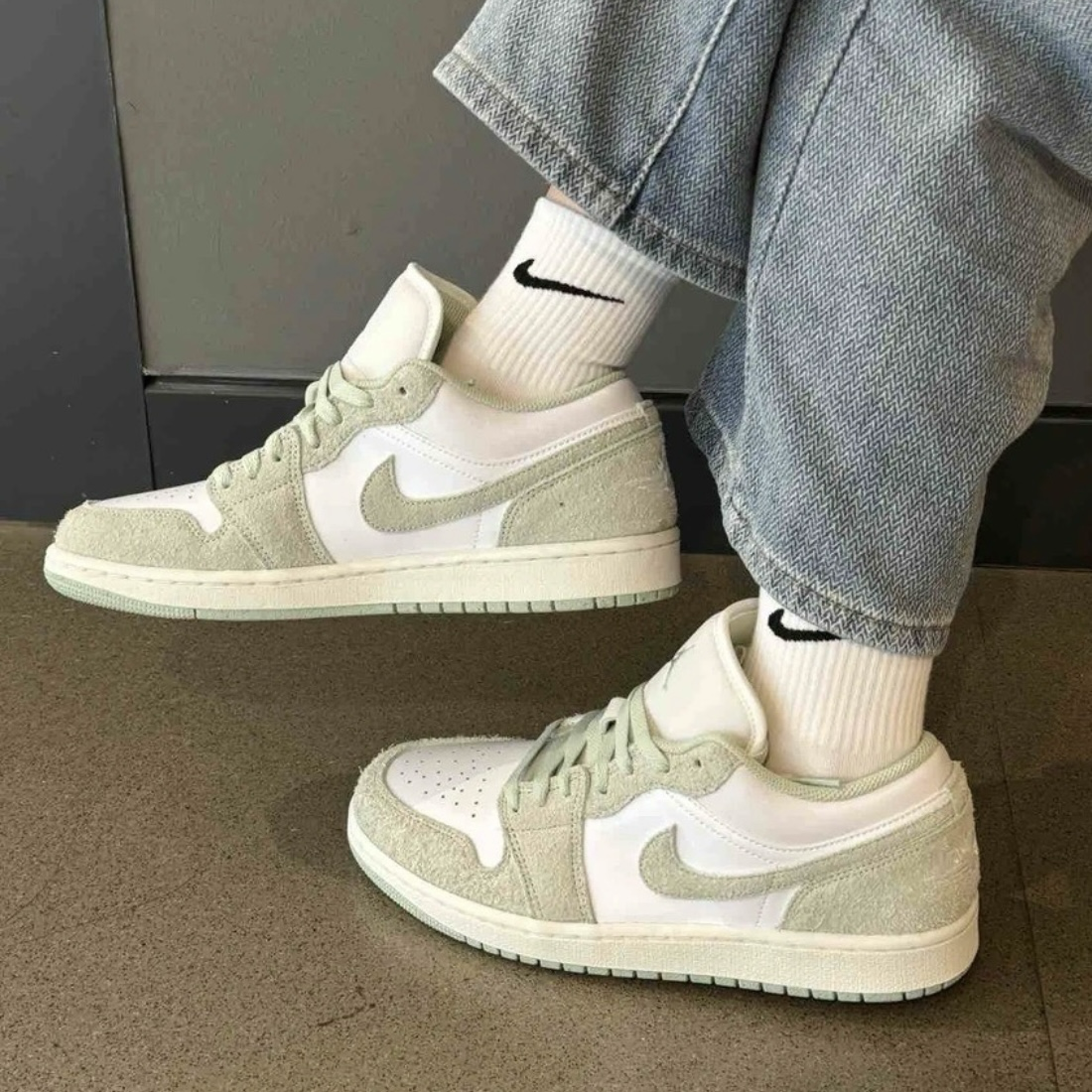 Nike Air Jordan 1 Low SE 淺綠 蘋果綠 麂皮 AJ1 喬丹 低筒