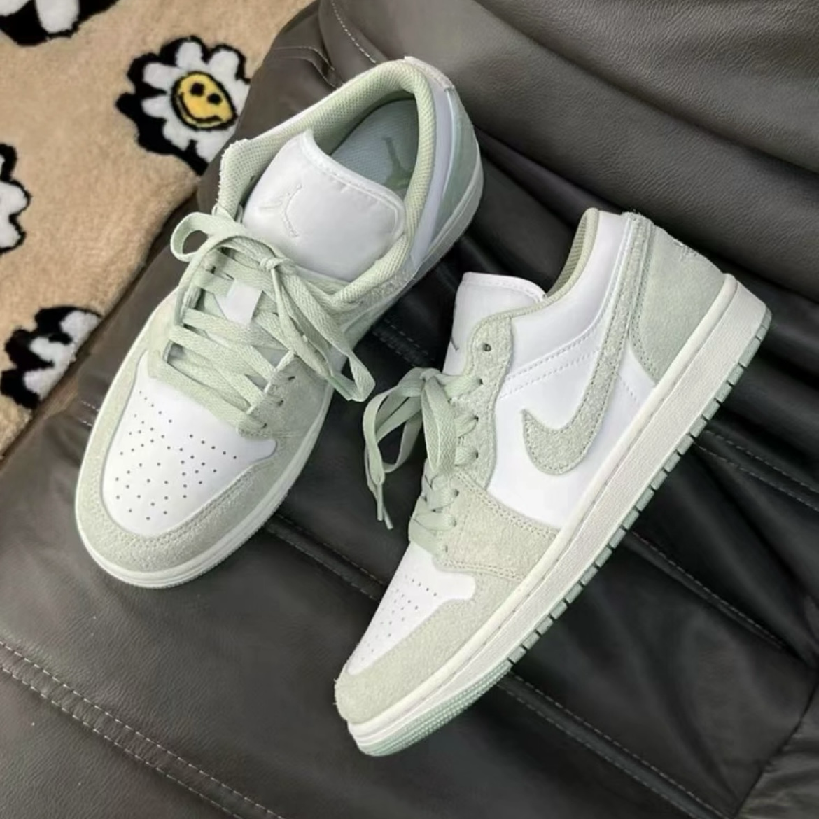 Nike Air Jordan 1 Low SE 淺綠 蘋果綠 麂皮 AJ1 喬丹 低筒