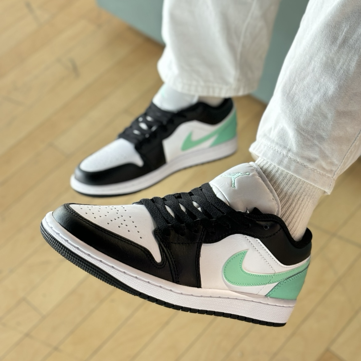 Nike Air Jordan 1 Low Green Glow 薄荷綠 黑綠 蒂芬尼綠 AJ1 低筒休閒鞋