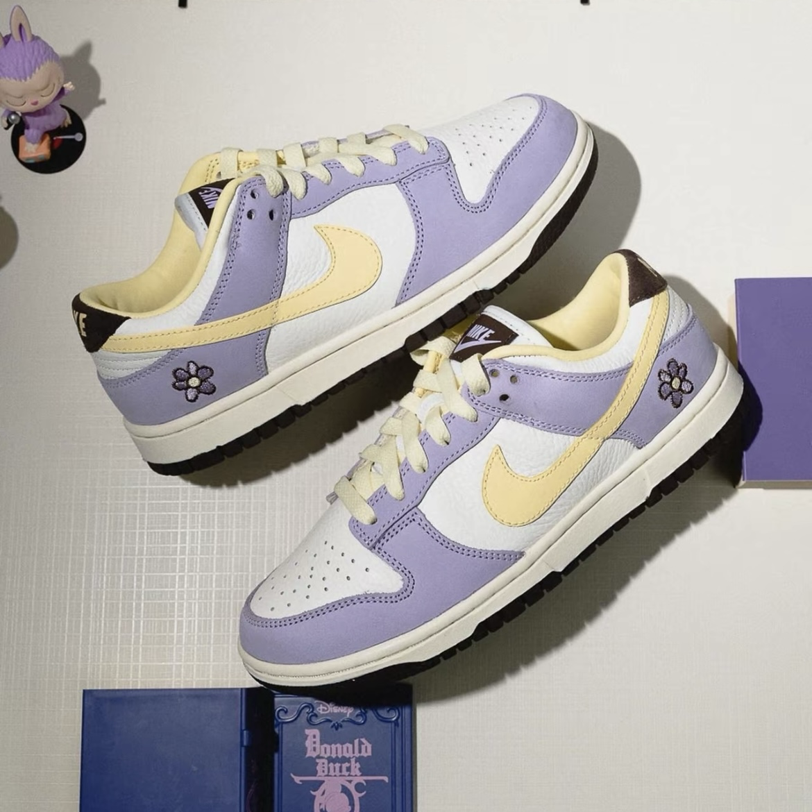Nike Dunk Low Premium Lilac Bloom 檸檬黃紫 鵝黃 紫羅蘭 馬卡龍色 刺繡小花 低筒休閒鞋 女鞋