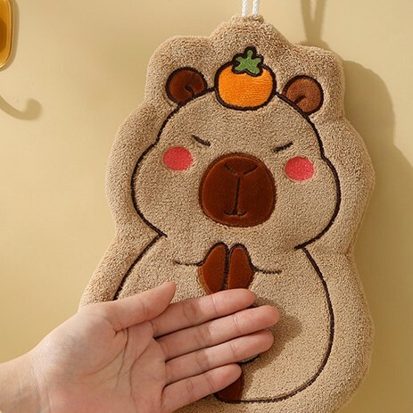 《4240》造型卡皮巴拉水豚掛式擦手巾