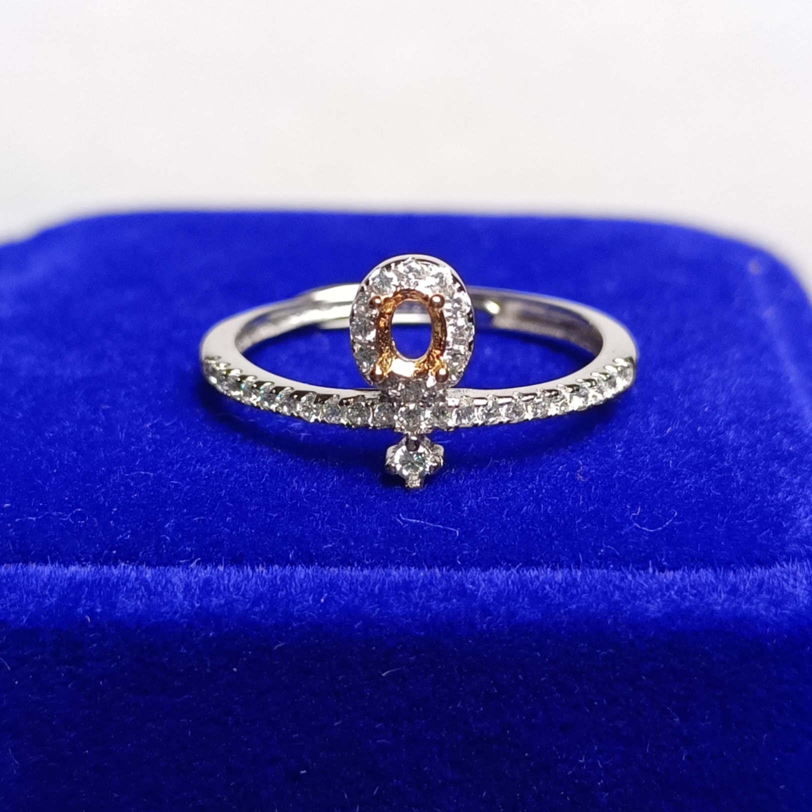 女戒橢圓3*4mm空托