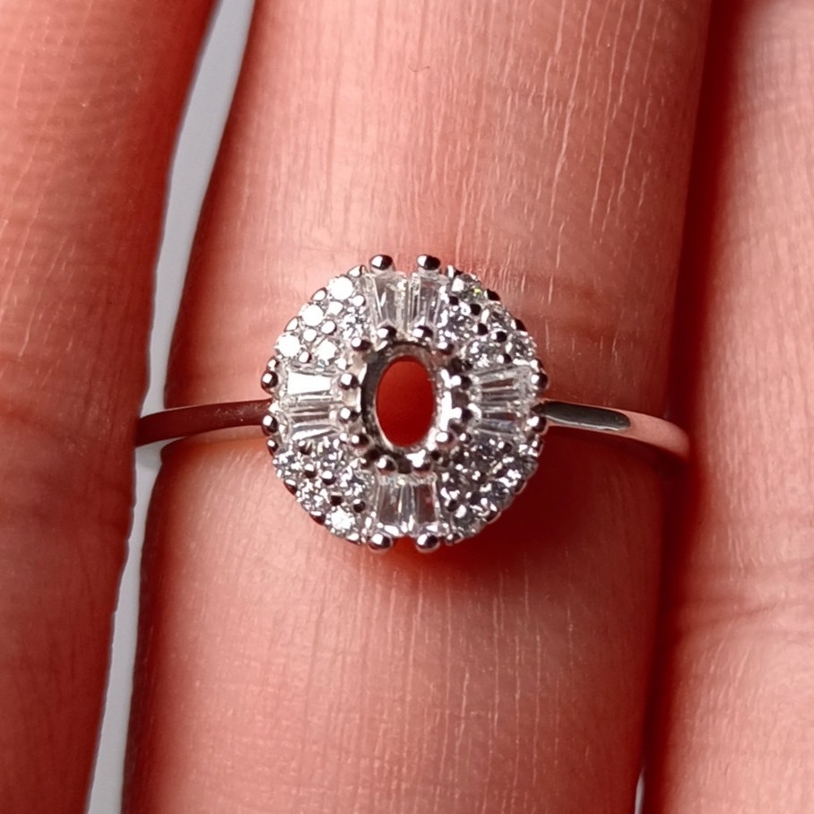 女戒橢圓3*4mm空托