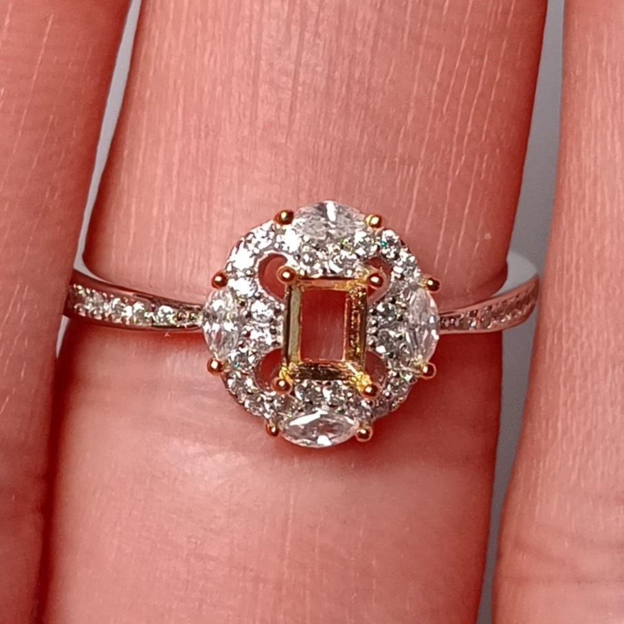 女戒方形3*4mm空托