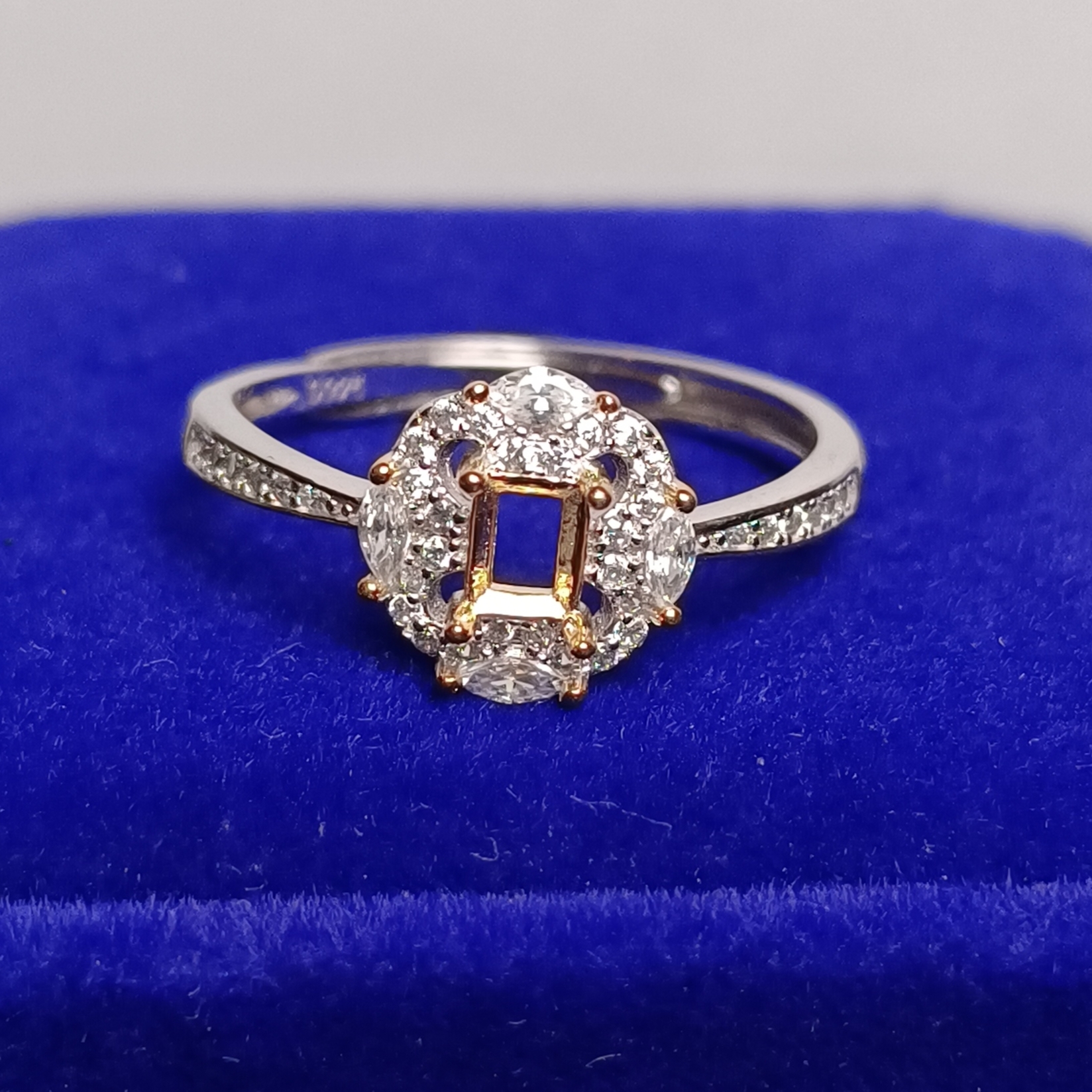 女戒方形3*4mm空托