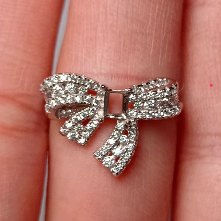 女戒方形3*4mm空托