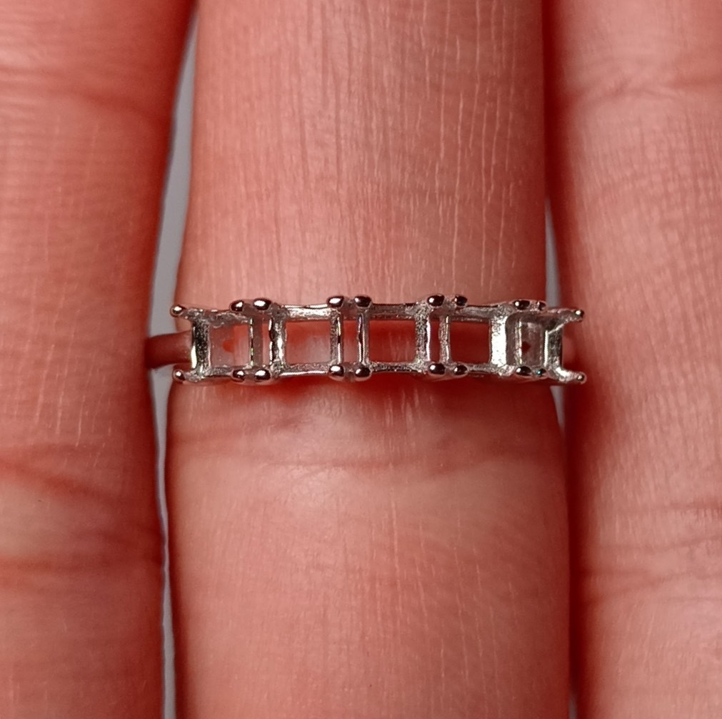 女戒方形3*3mm空托