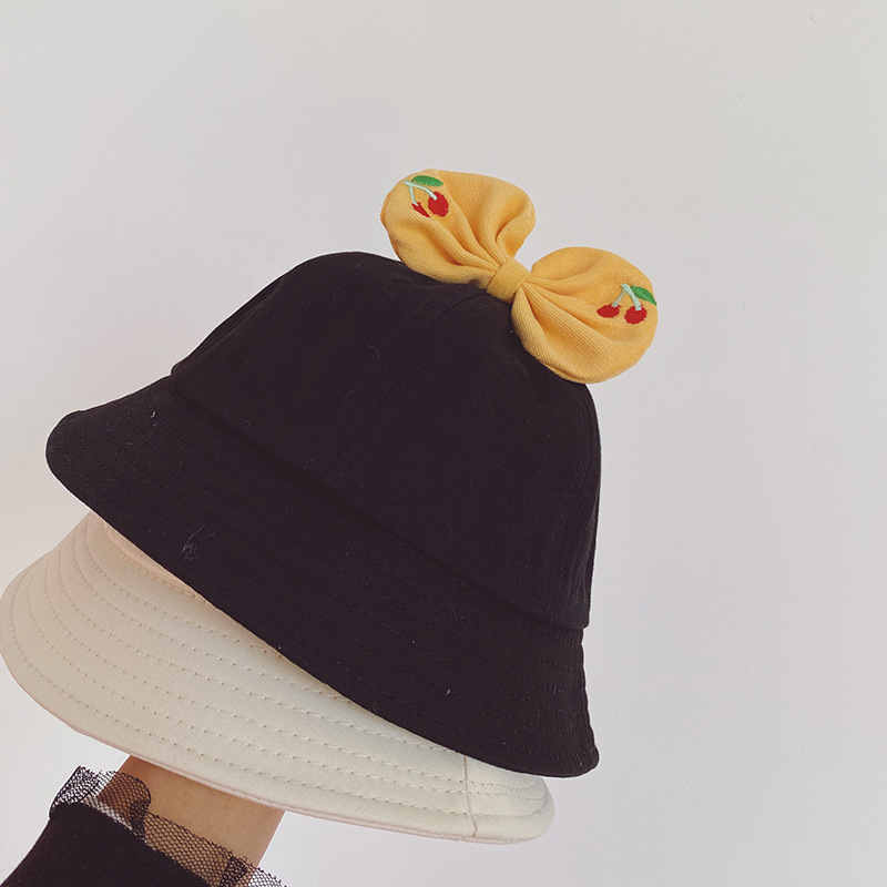【限量】櫻桃蝴蝶結-夏季漁夫帽(52)