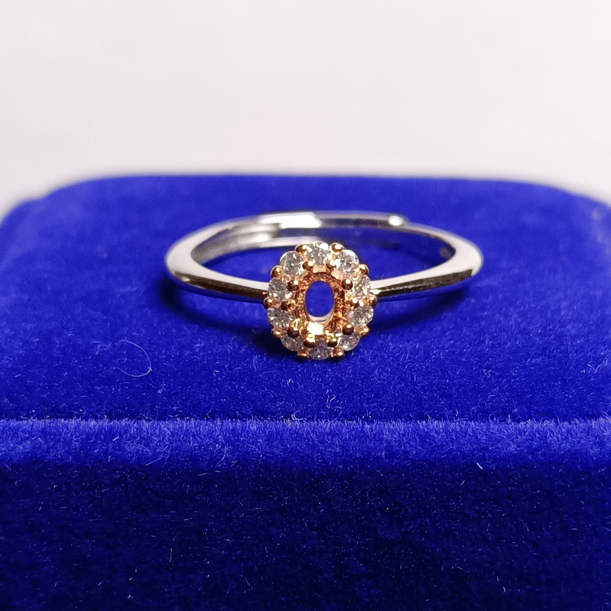 女戒橢圓3*4mm空托