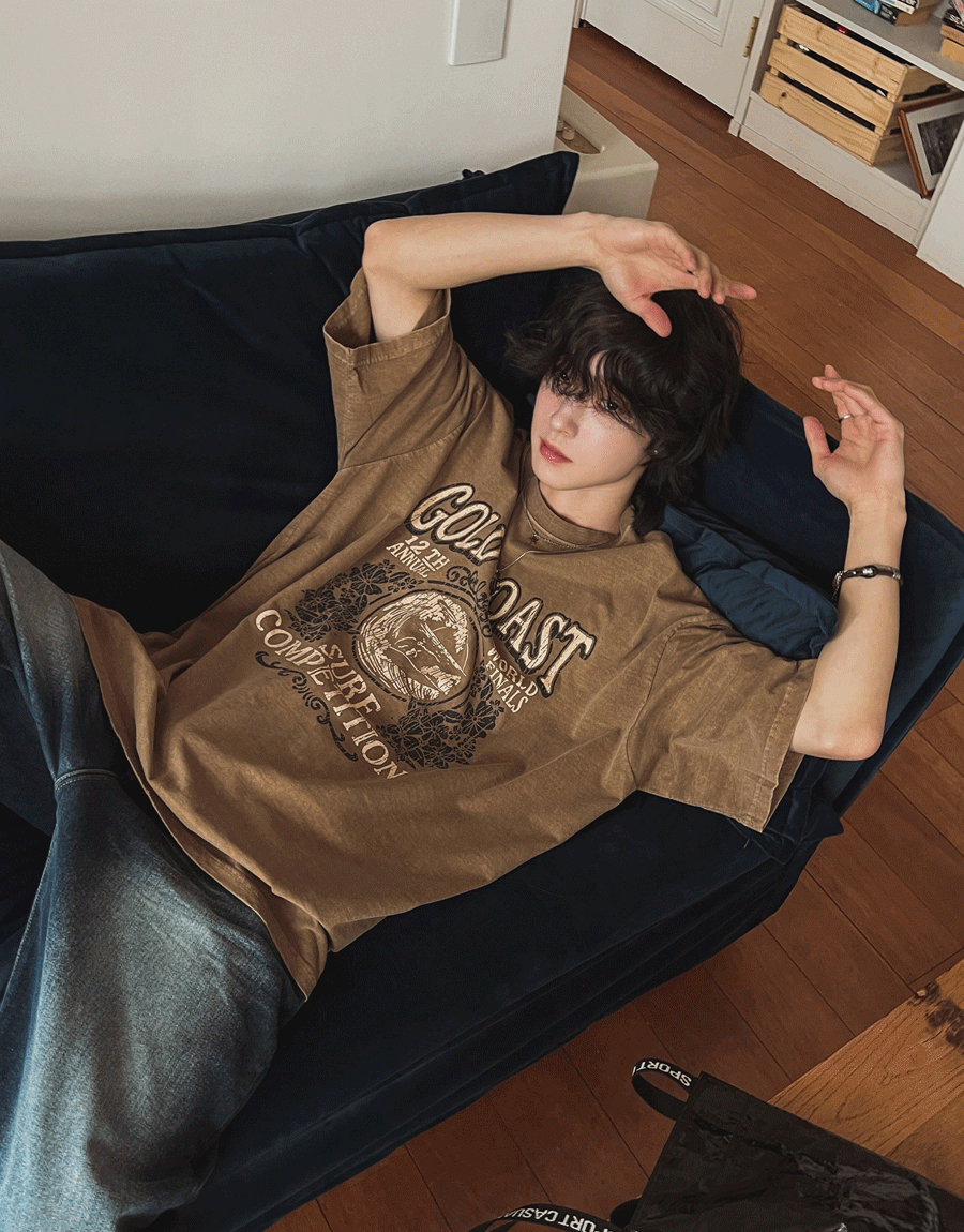 黃金海岸着色短袖T恤