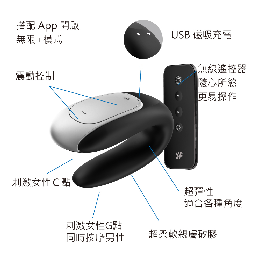 德國Satisfyer Double Fun 智能遙控雙人共震器