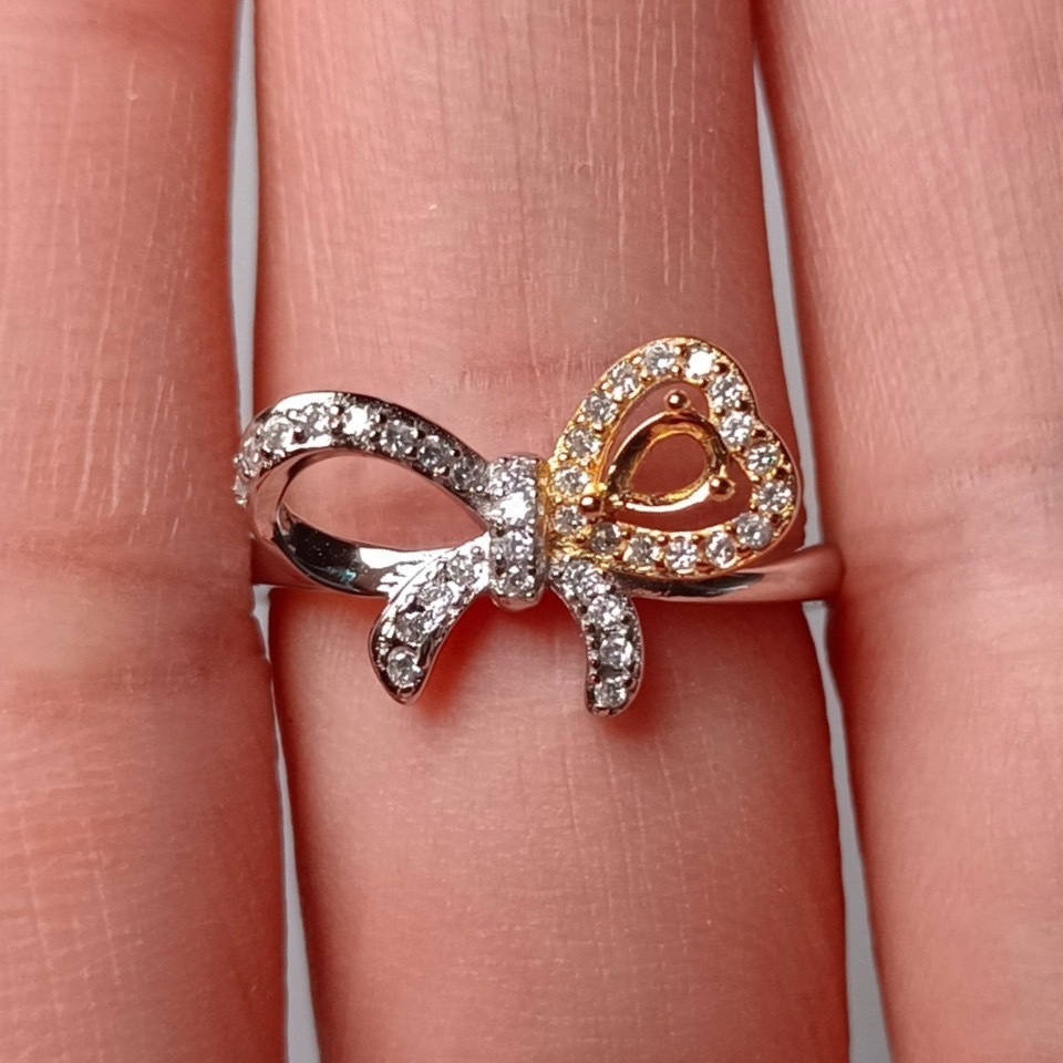 女戒水滴3*4mm空托