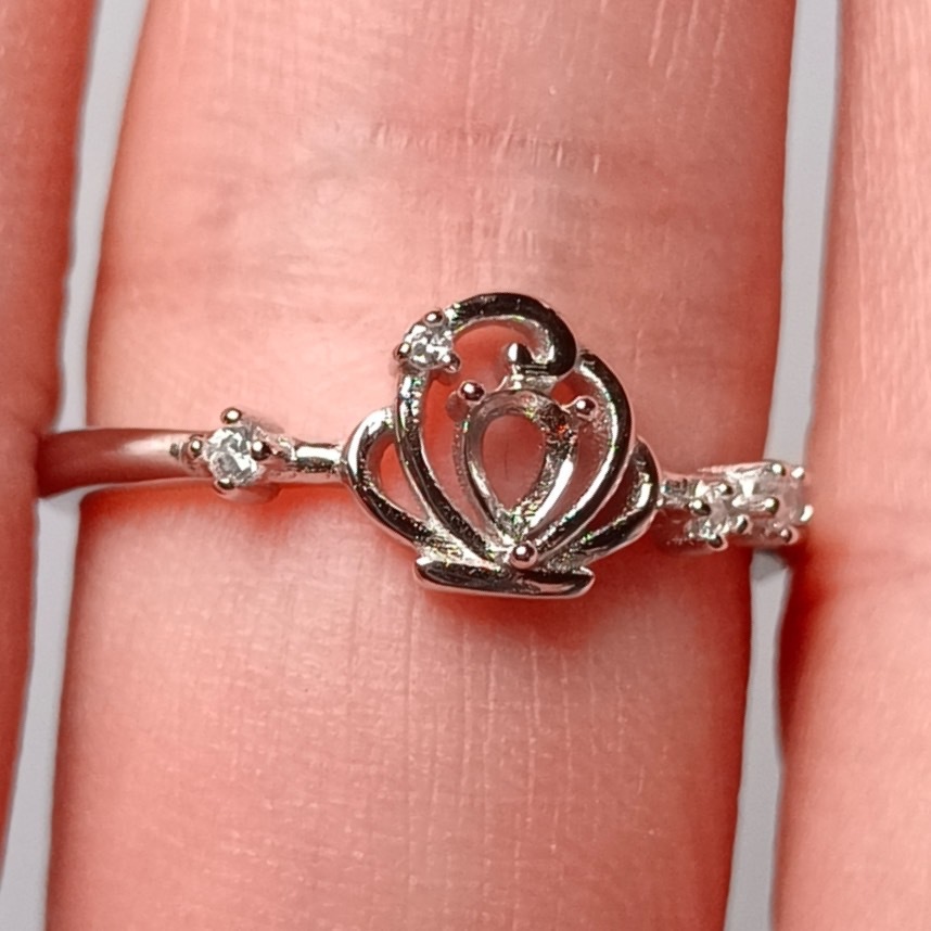 女戒水滴3*4mm空托