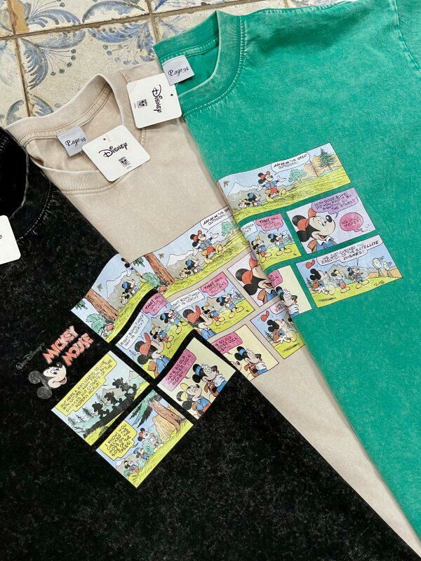 米奇圖案英文字短袖Tee HIGH FIVE-066T