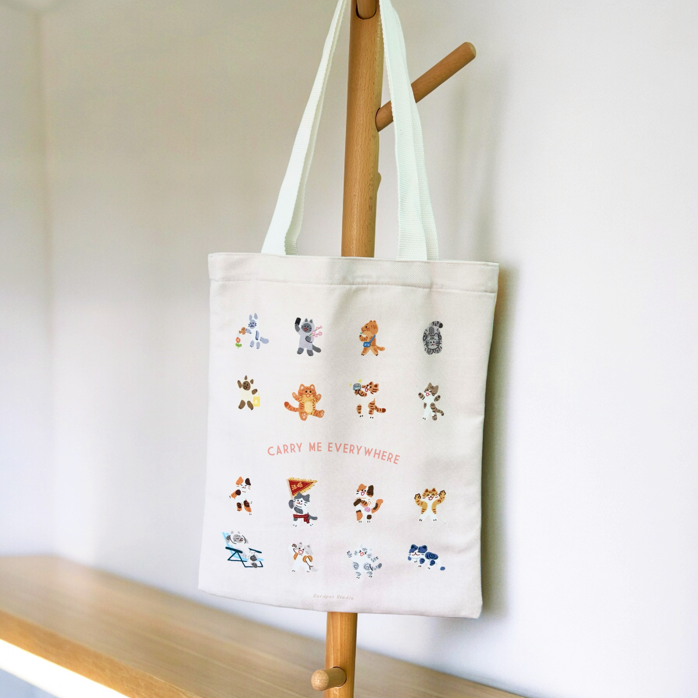 汪喵帆布袋/ tote bag 自家原創插畫