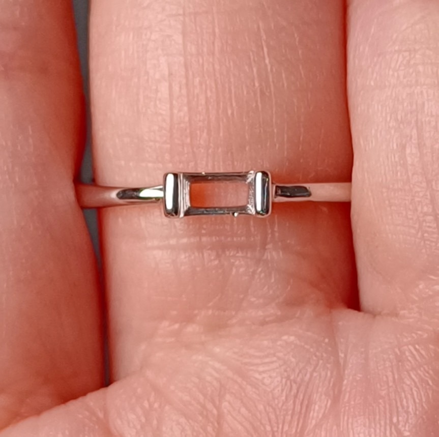 女戒方形3*5mm空托