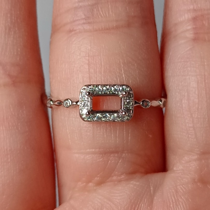 女戒方形3*5mm空托