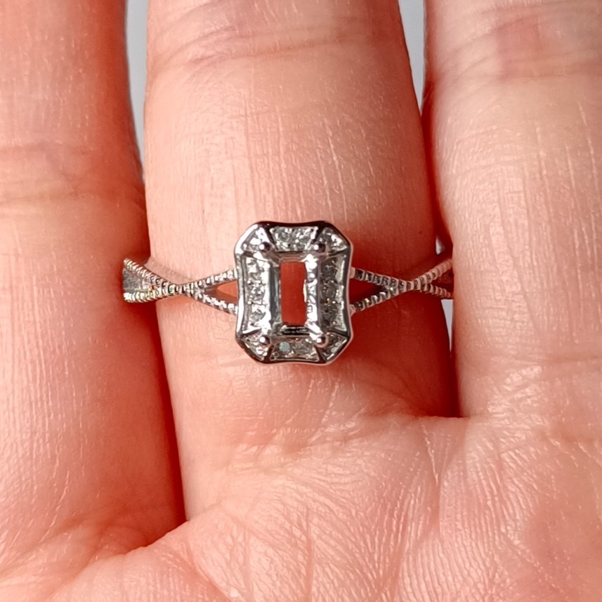 女戒方形3*5mm空托