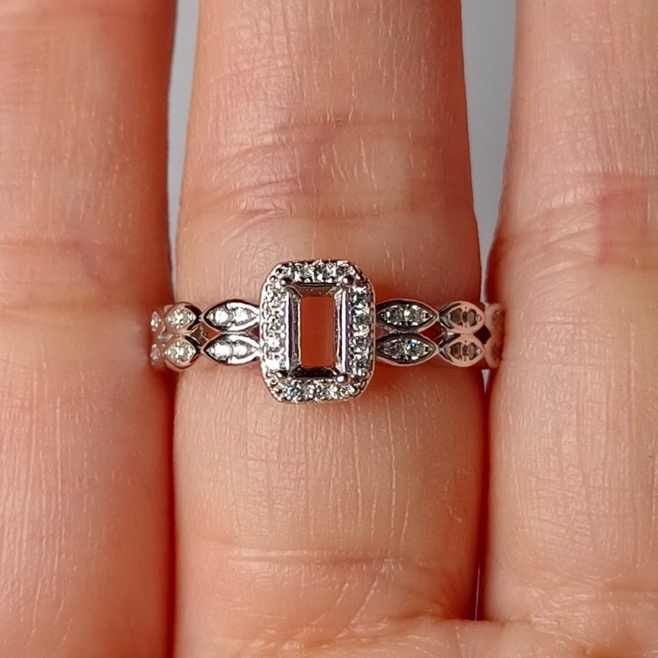 女戒方形3*5mm空托