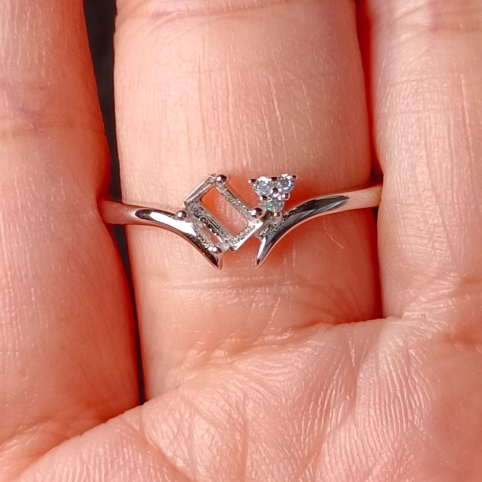 女戒方形3*5mm空托