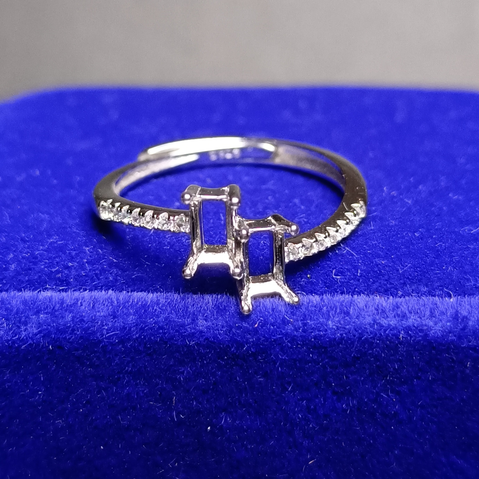 女戒方形3*5mm空托