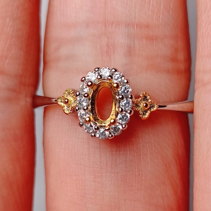 女戒橢圓3*5mm空托