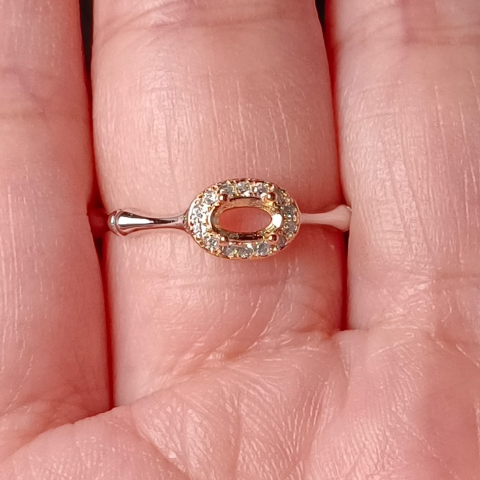 女戒橢圓3*5mm空托