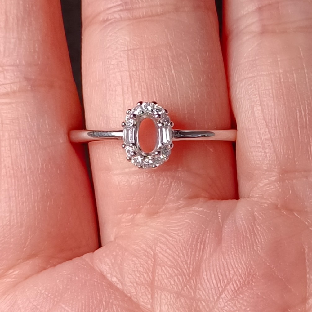 女戒橢圓3*5mm空托