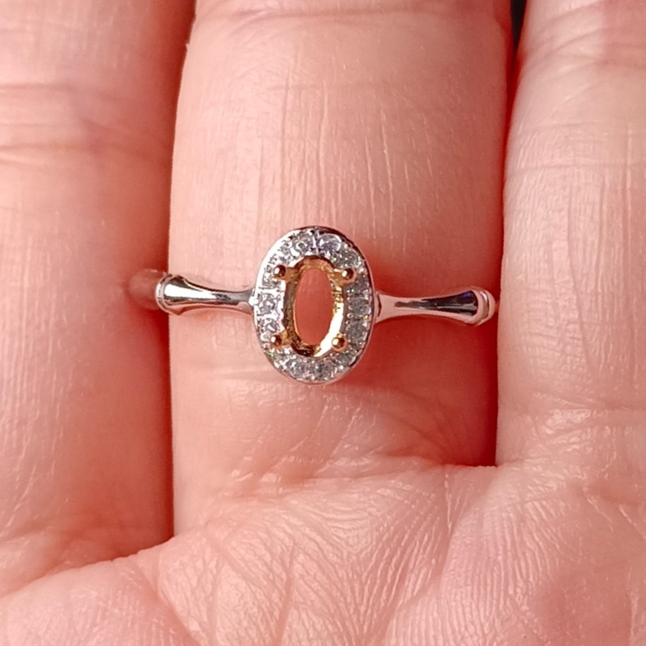 女戒橢圓3*5mm空托