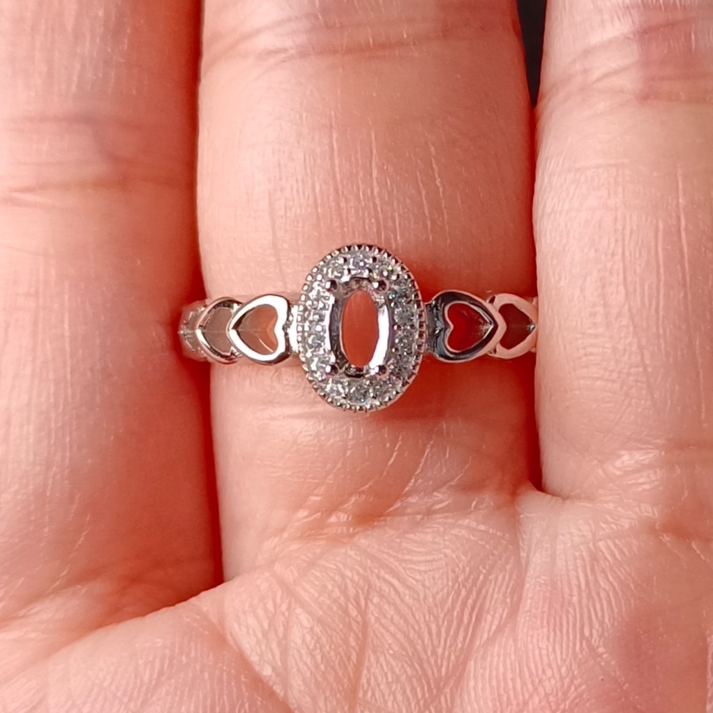 女戒橢圓3*5mm空托