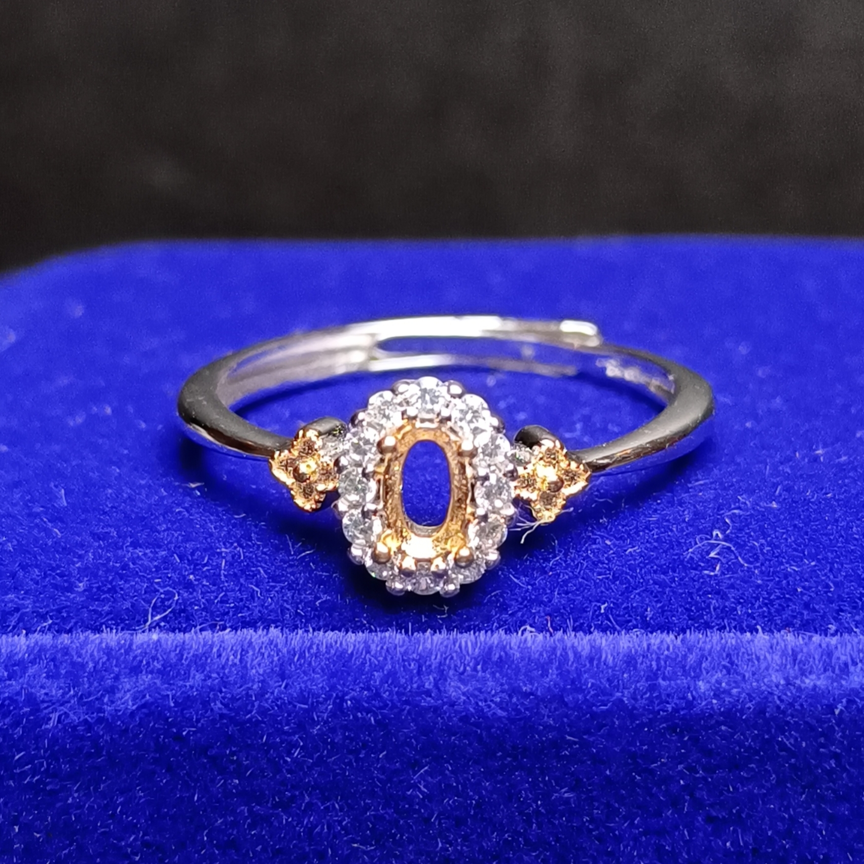 女戒橢圓3*5mm空托