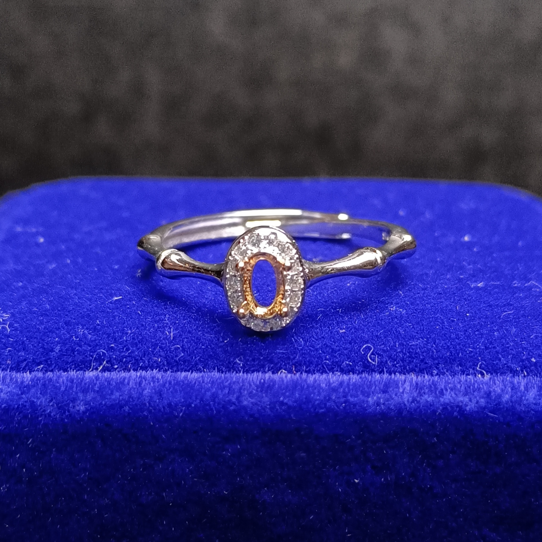 女戒橢圓3*5mm空托