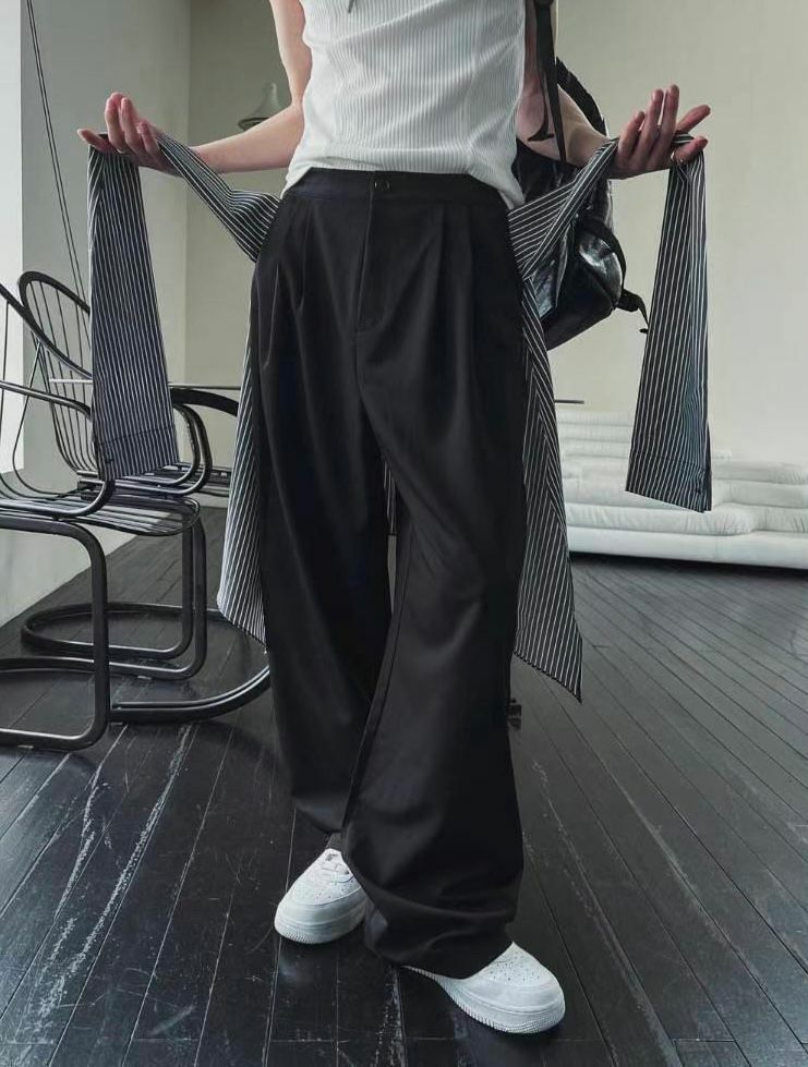 仿恤衫袖鬆身西褲 taptaptap-026P