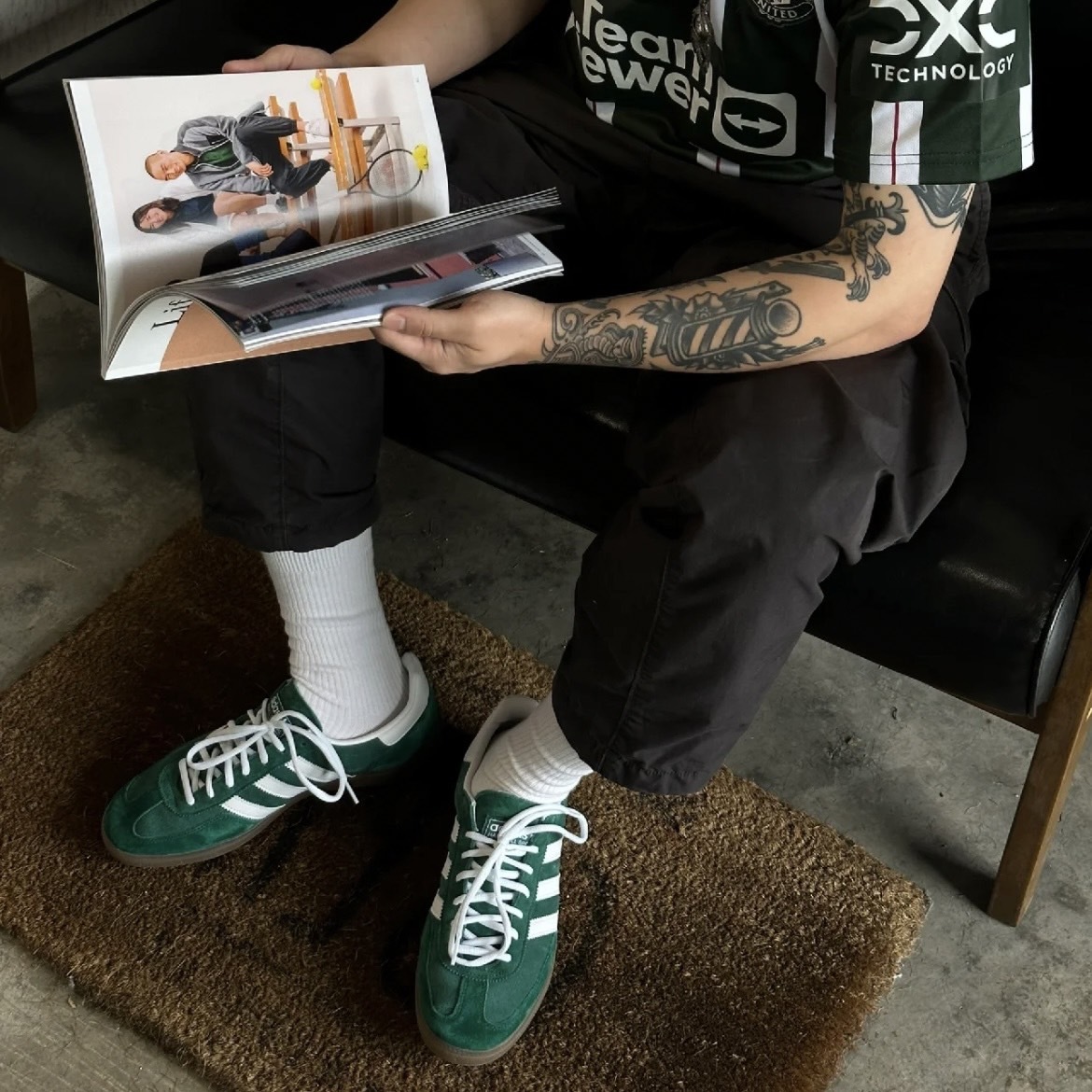 Adidas Handball Spezial Collegiate Green Gum 復古白綠 麂皮 焦糖底 低筒 德訓鞋 板鞋