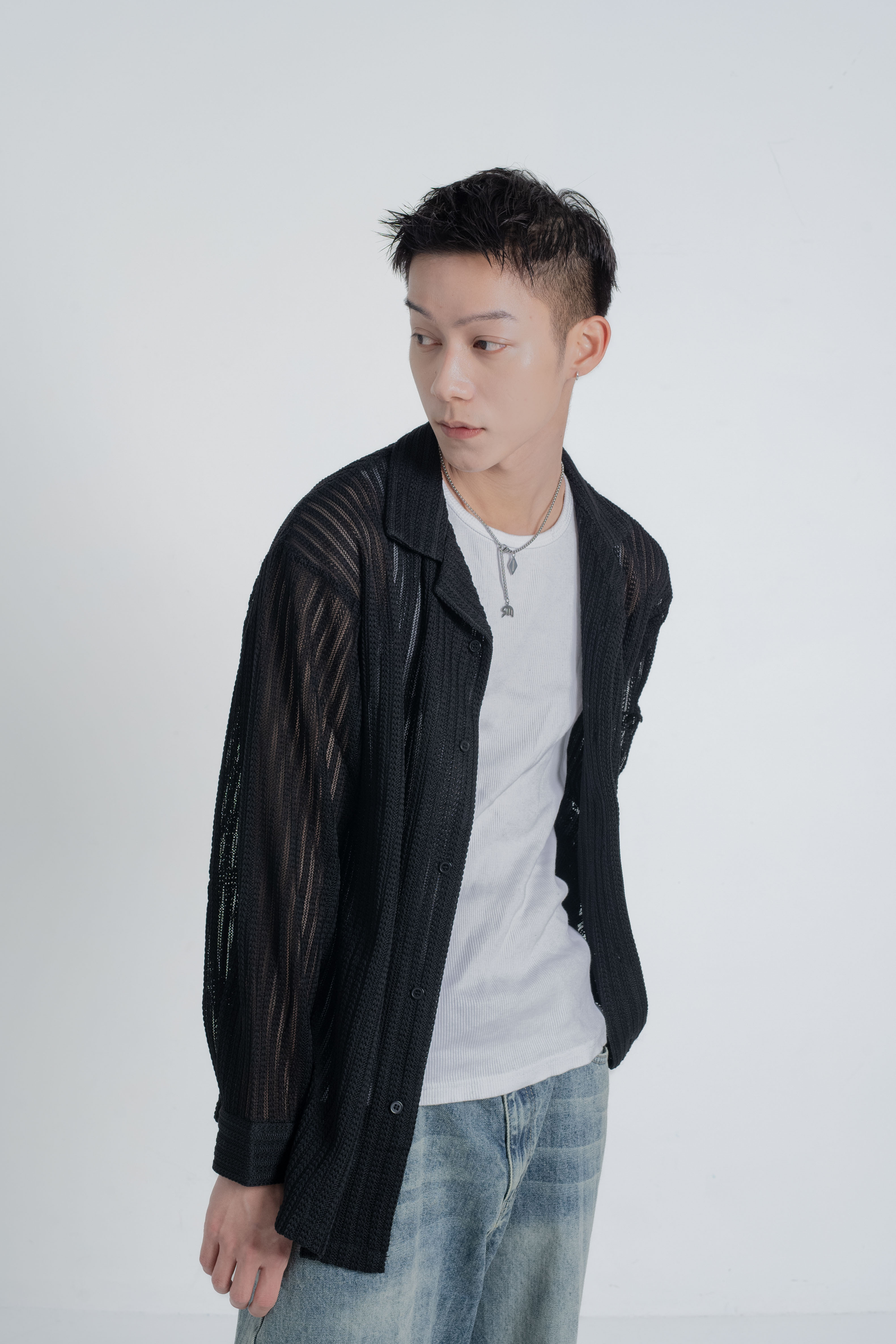 SIMON MADE TL-2319 文藝復興 針織 質感 古巴 長袖 襯衫