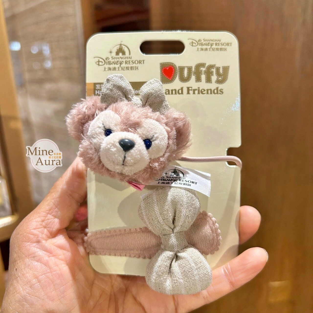 雪莉玫 ShellieMay 絨毛大頭 造型髮飾組 髮夾 髮束 -上海迪士尼樂園