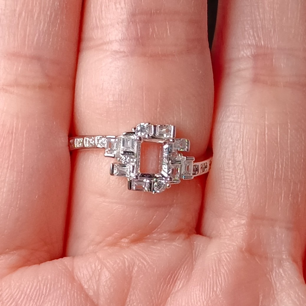 女戒方形4*6mm空托