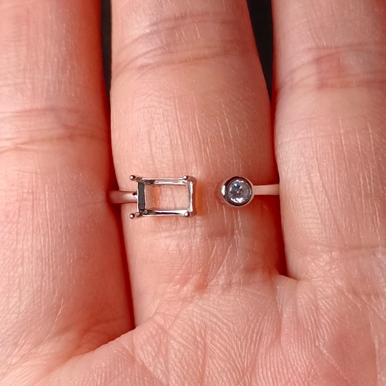 女戒方形4*6mm空托