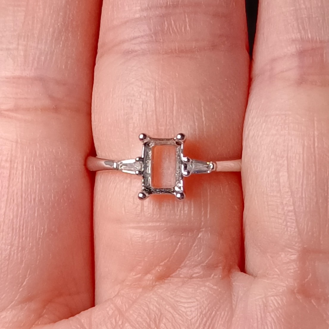 女戒方形4*6mm空托