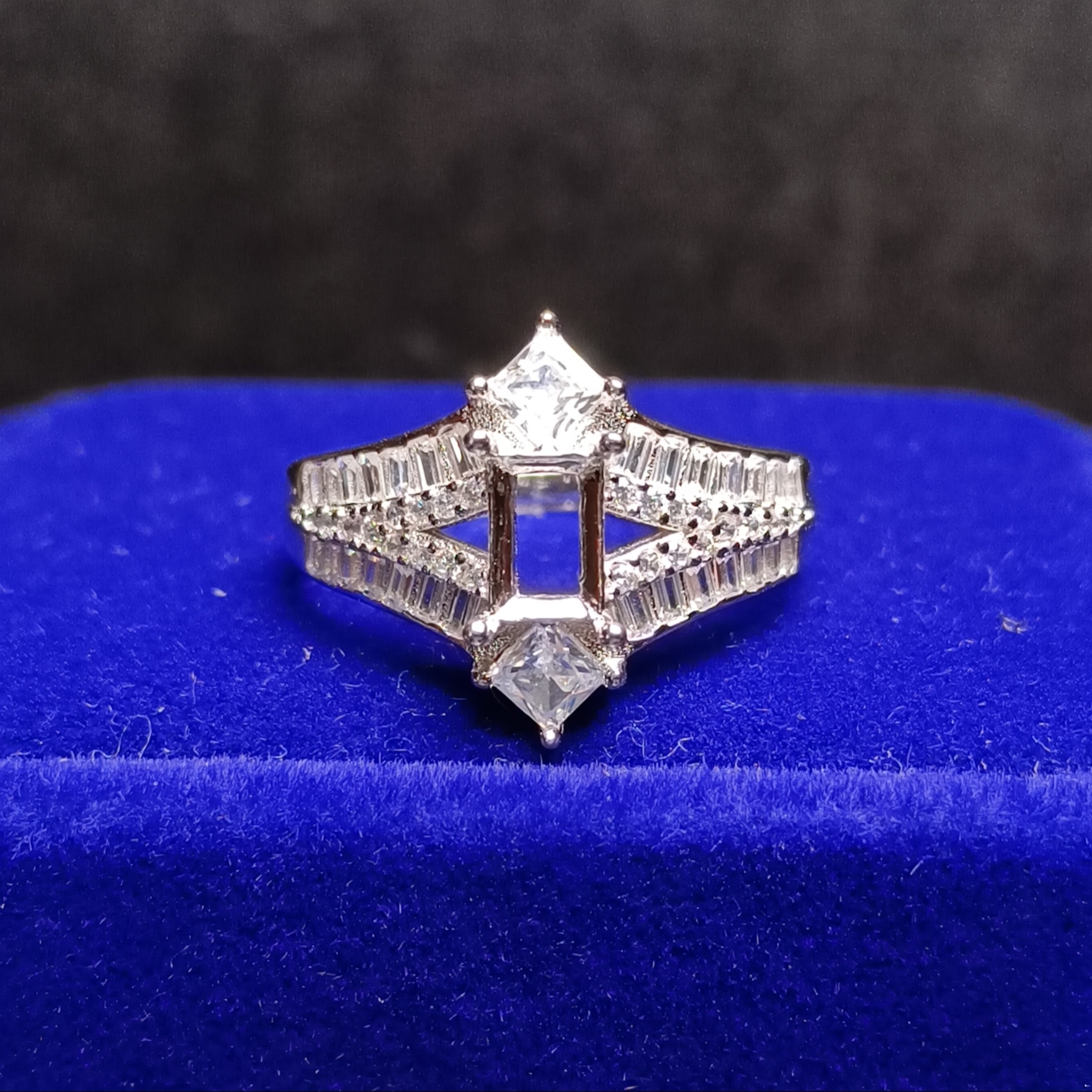 女戒方形4*6mm空托