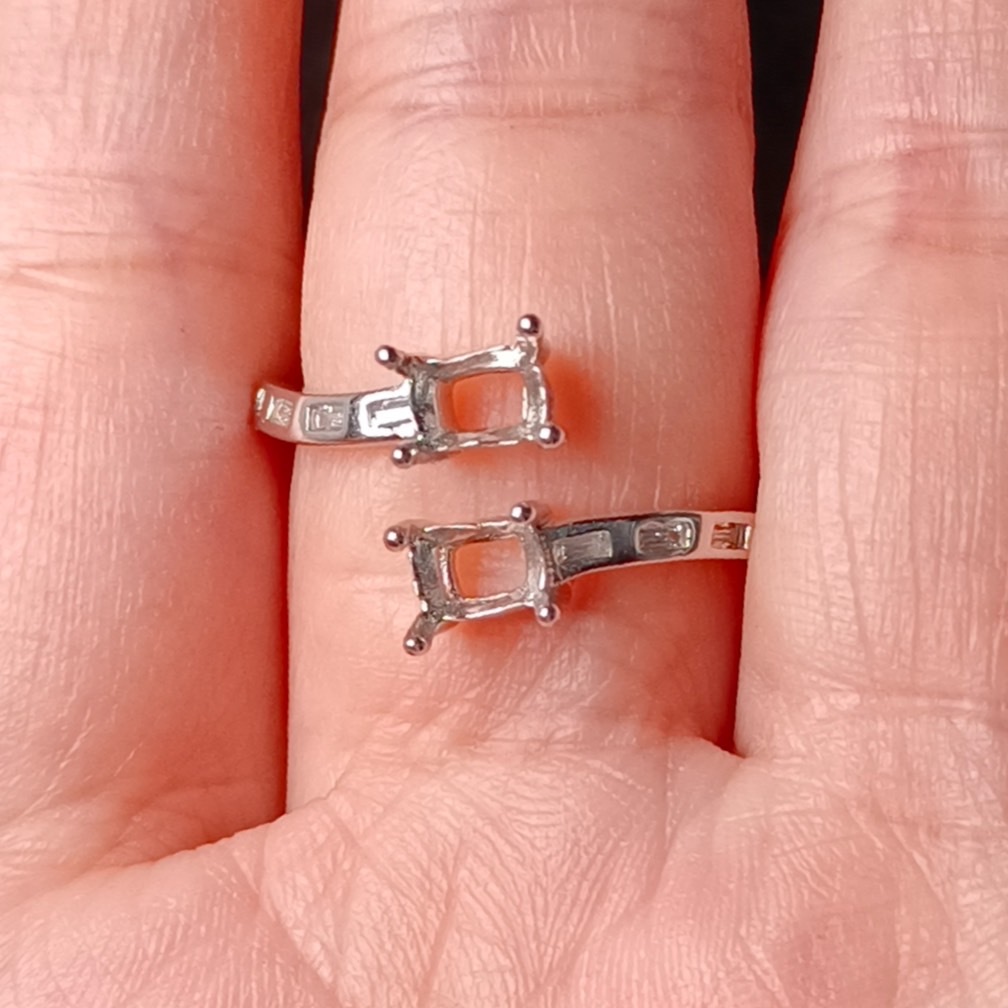 女戒方形4*6mm空托