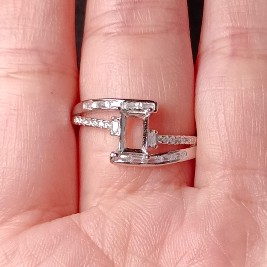 女戒方形4*6mm空托