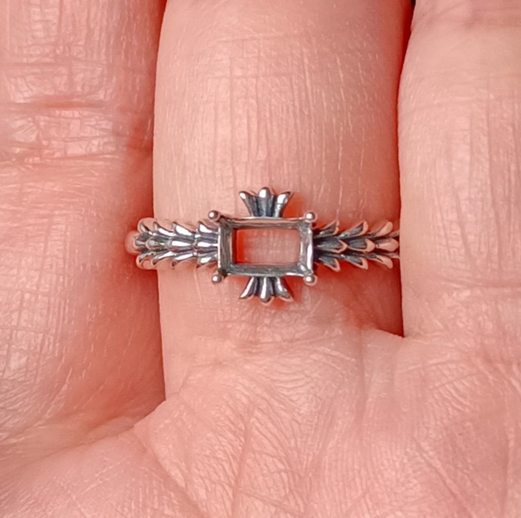 女戒方形4*6mm空托