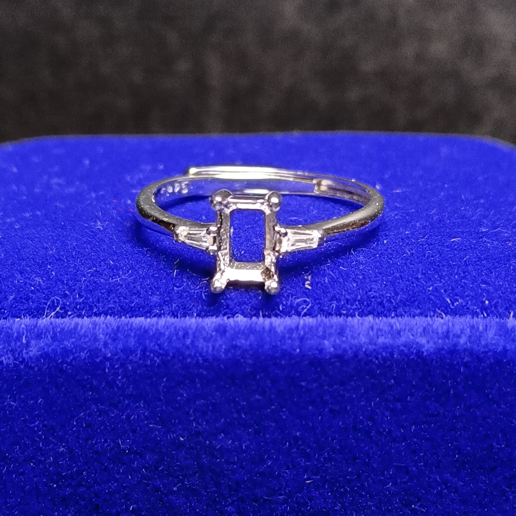 女戒方形4*6mm空托