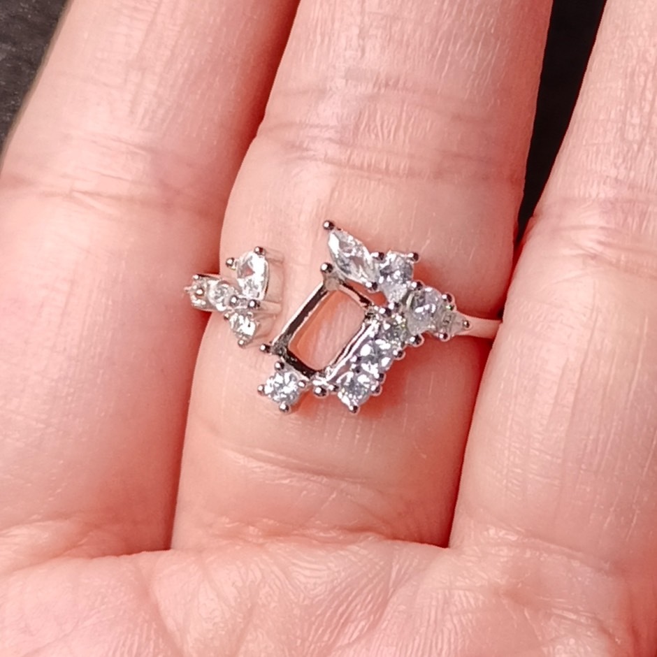 女戒方形4*6mm空托