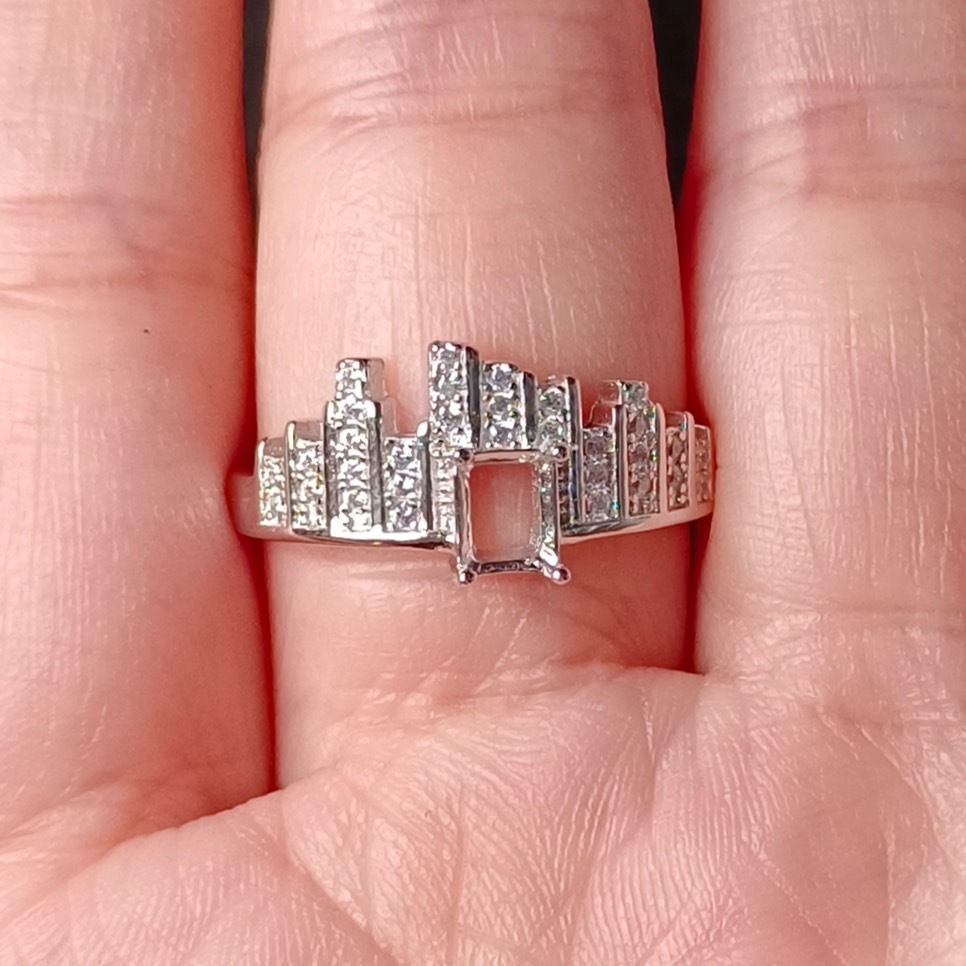 女戒方形4*5mm空托