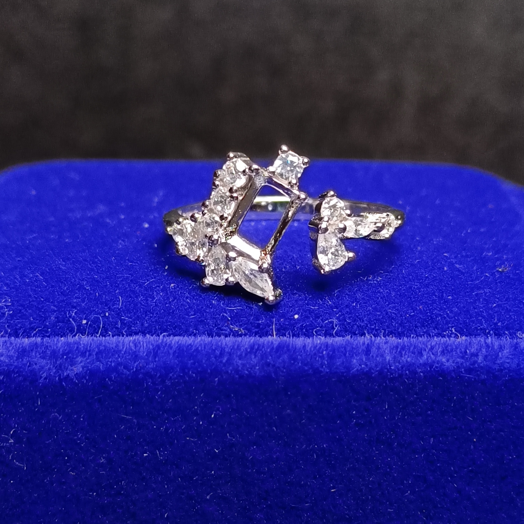 女戒方形4*6mm空托