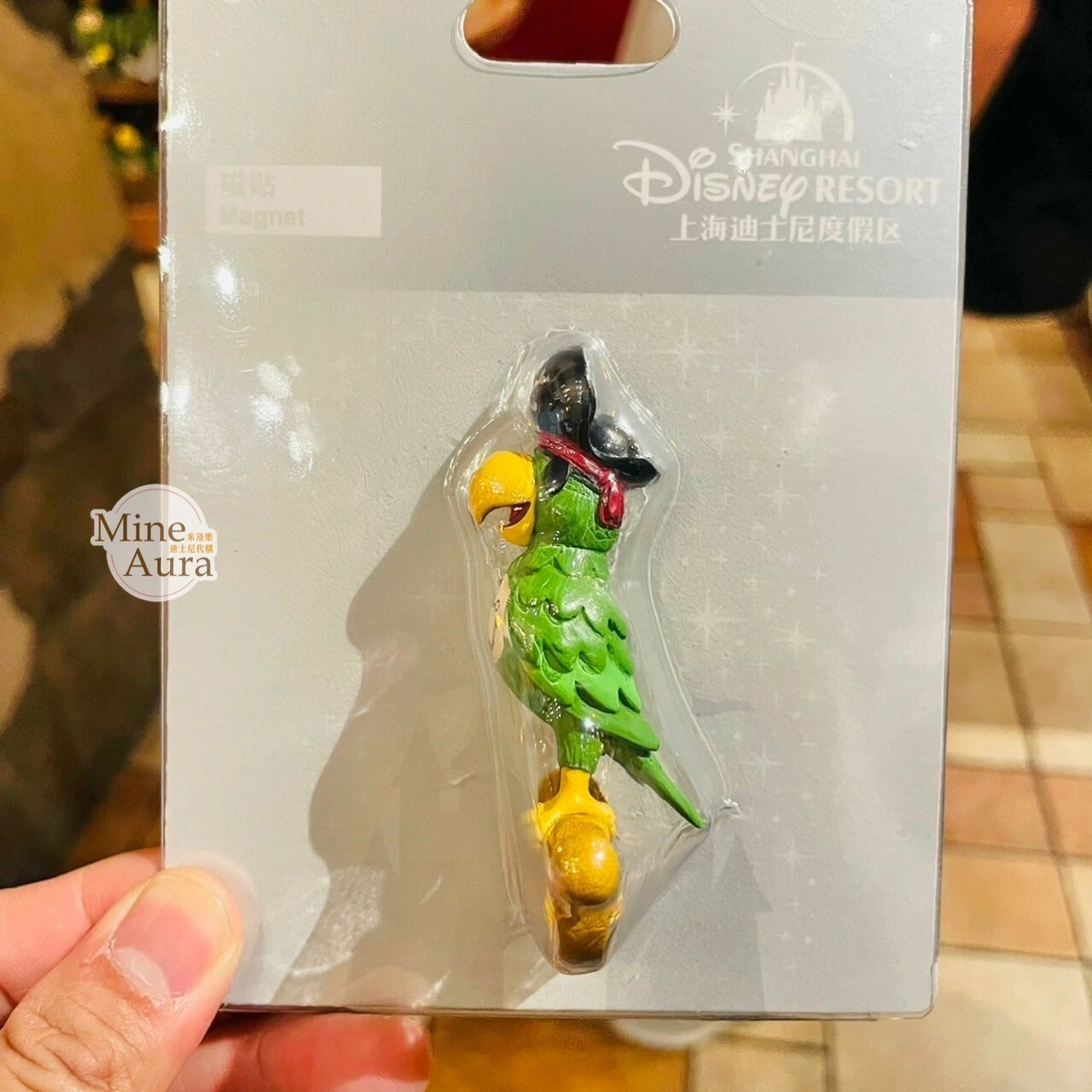 加勒比海盜 獨眼鸚鵡 造型 磁鐵 -上海迪士尼樂園