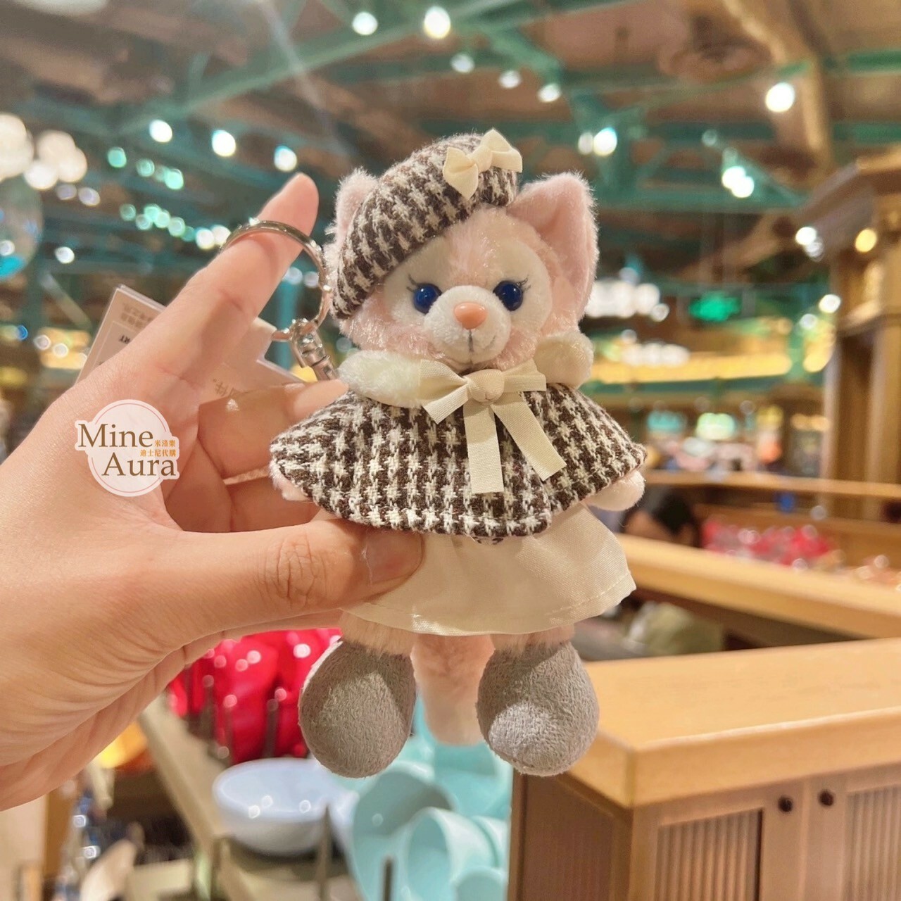 玲娜貝兒 Lina bell 千鳥格偵探 造型 吊飾 鑰匙圈 -上海迪士尼樂園